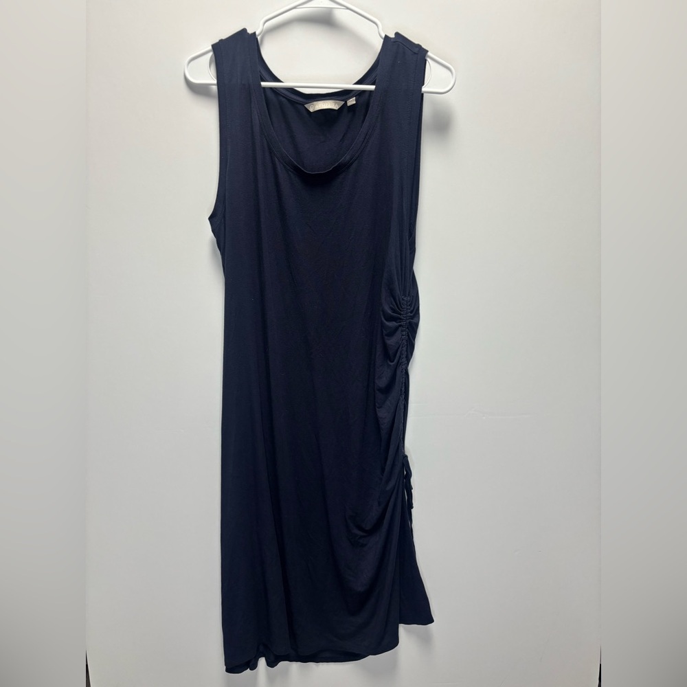 Athleta Side—Gather Sleeveless T-Shirt Dress | XL Navy Blue - Picture 2 of 6